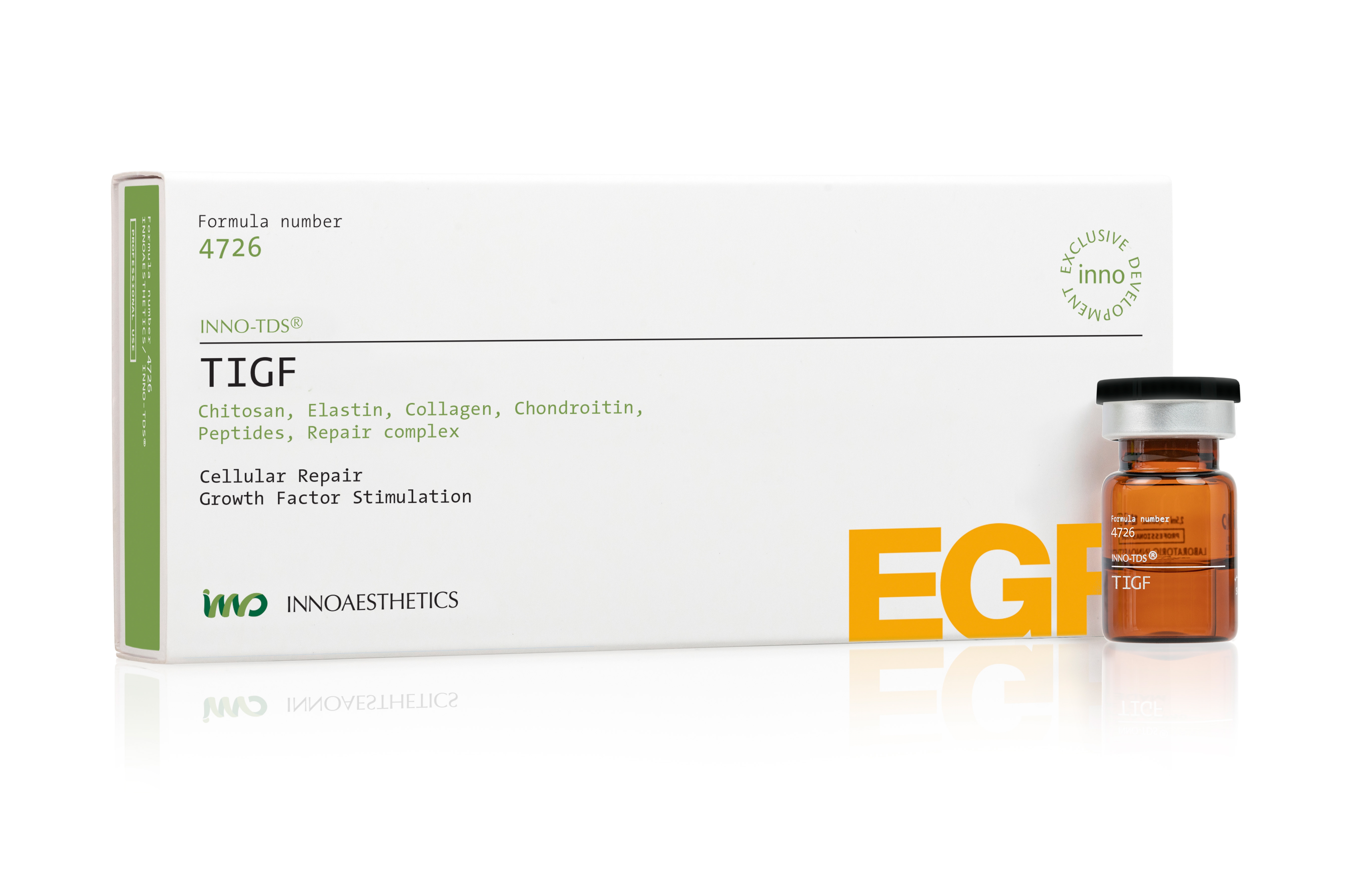 INNO TDS TIGF: Wachstumsfaktor-induzierte Therapie für revitalisierte Haut 4 x 2,5 ml