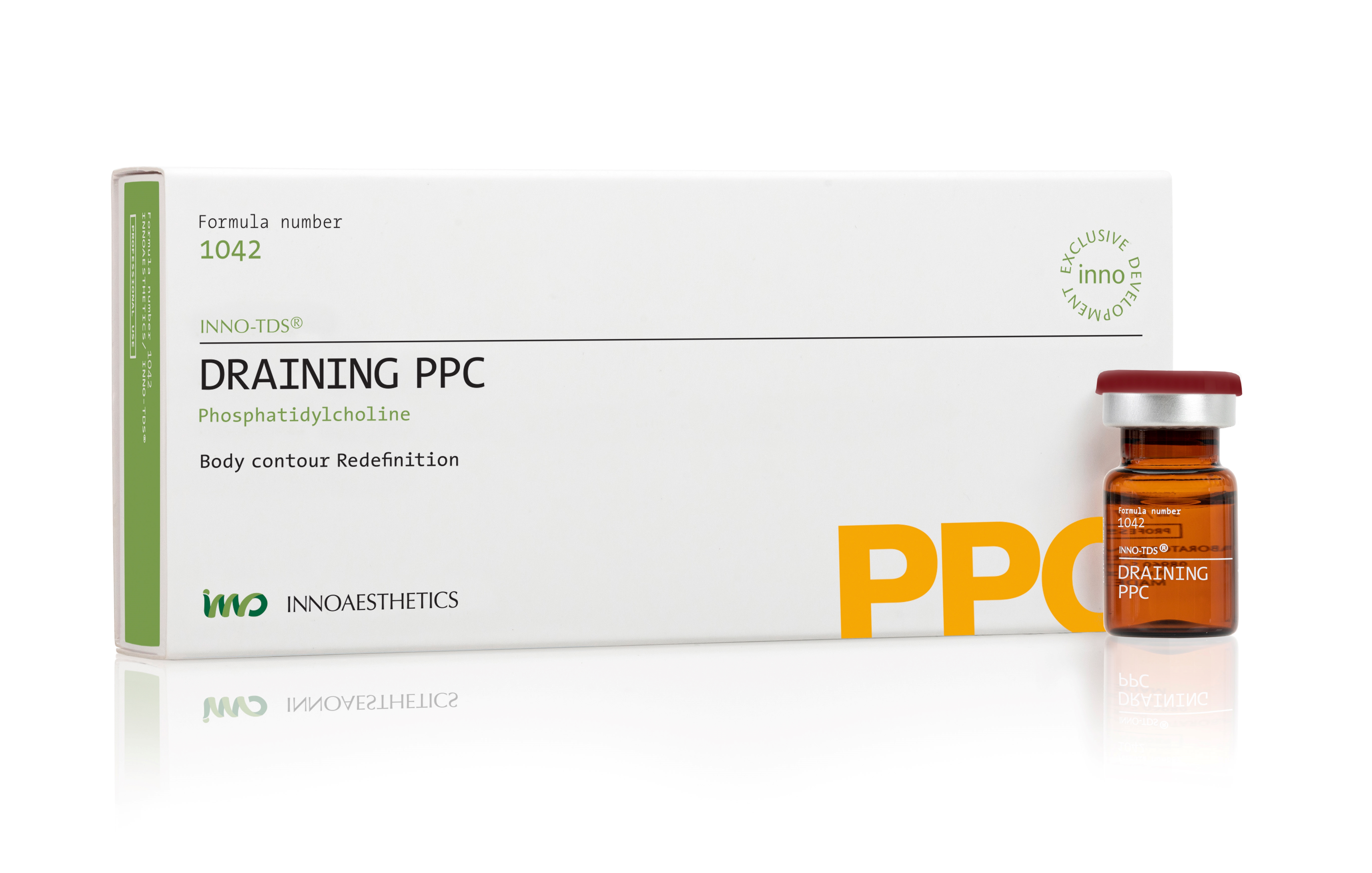 INNO TDS Draining PPC: Revolutionäre Lösung für gezielte Fettreduktion und Körperkonturierung Lipolyse - 4 x 5 ml