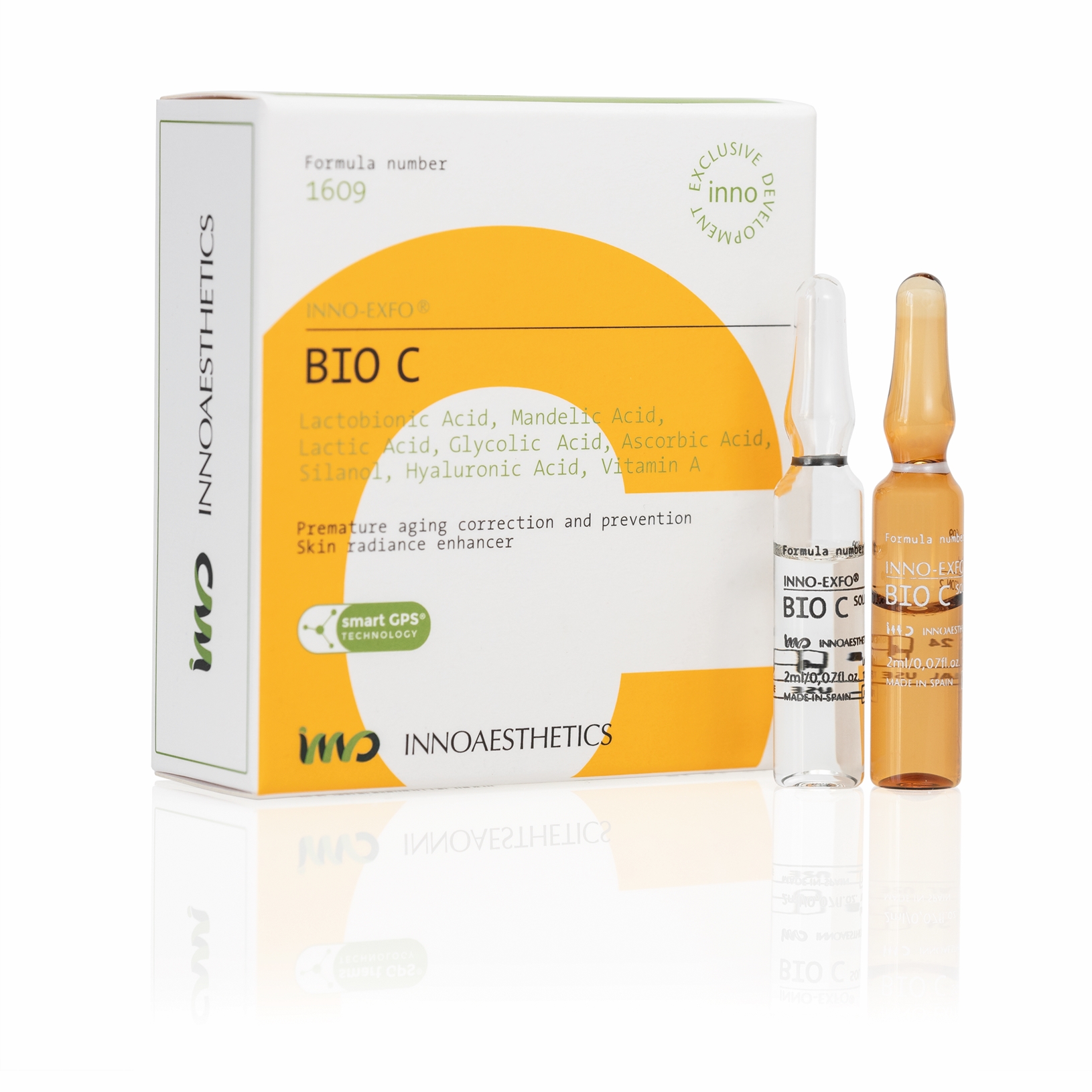 INNO Exfo Bio C: Revitalisierendes Vitamin C Peeling für strahlende Haut, 5 + 5 x 2ml