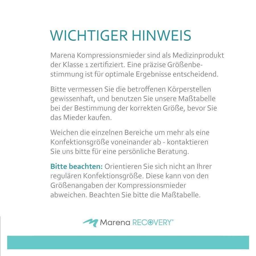 Marena Recovery LGS Kompressionsmieder: Optimale Unterstützung für Bauchflanken und Oberschenkel nach Fettabsaugung