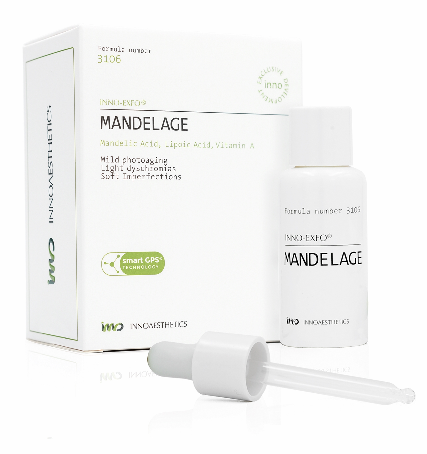 INNO Exfo Mandelage: Mildes Mandelpeeling für Hautverjüngung und-Pigmentierung, 30 ml